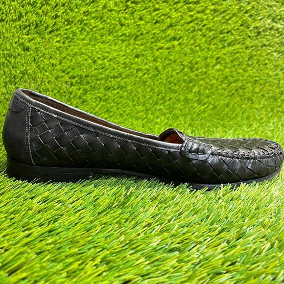 Allen Edmonds Maratano Mens Size 8.5 Black Classic Woven Leather Loafers Shoes main image 6